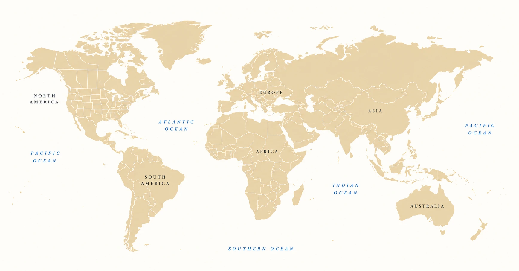 World map with Saffron Global location pins